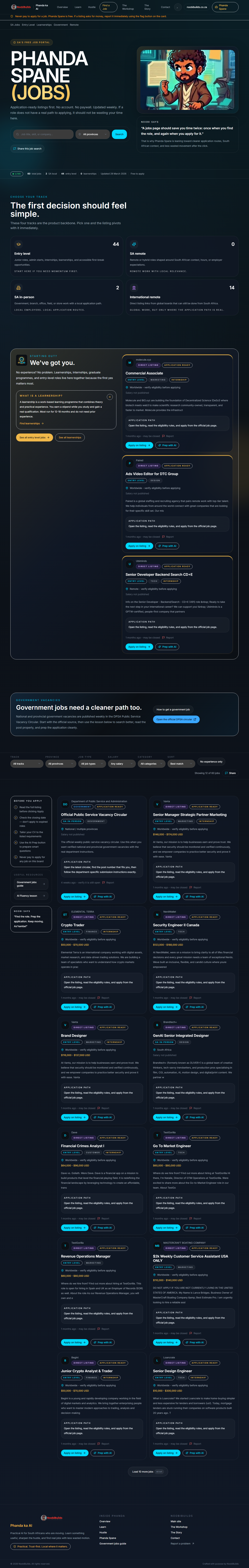 NoobiManual learning lessons interface