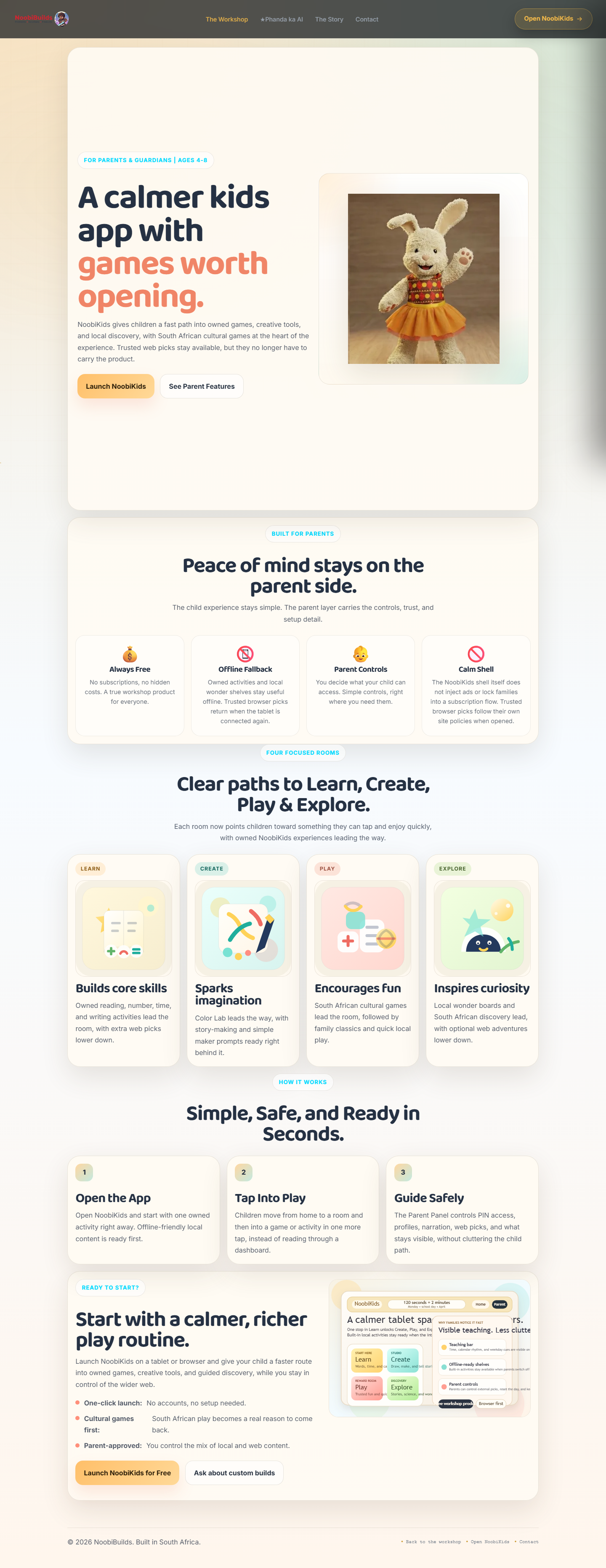 NoobiKids friendly launcher